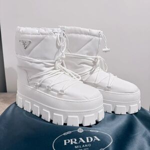 Prada Women's Snow White Winter Boots